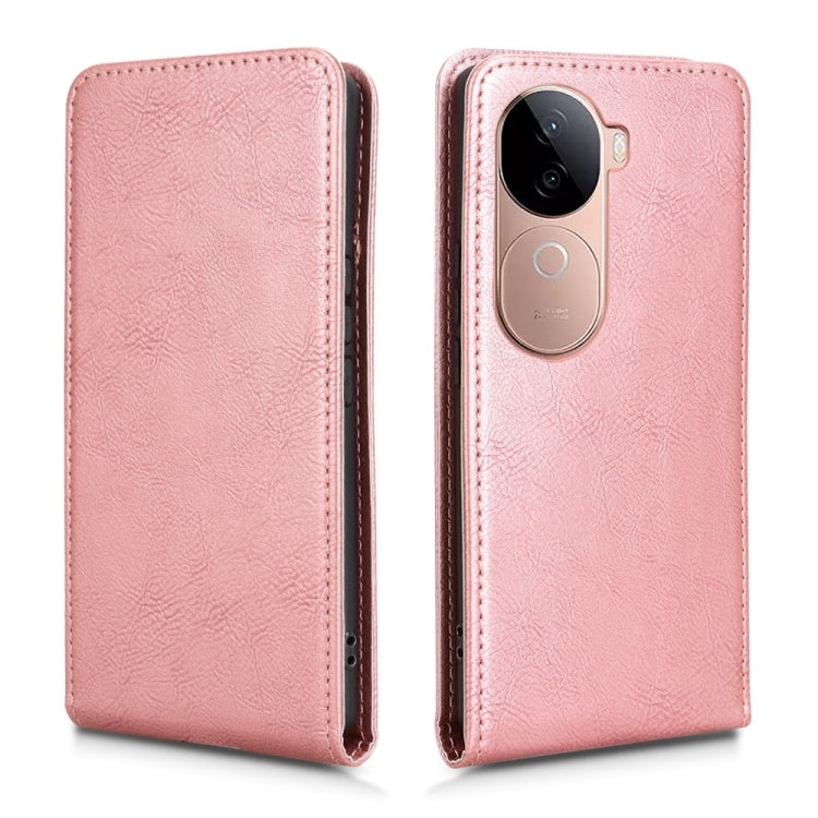 For vivo V40e / iQOO Z9s 5G Magnetic Vertical Flip Leather Phone Case