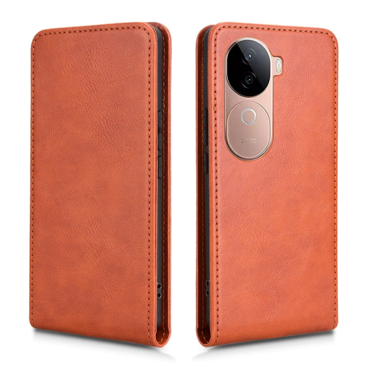 For vivo V40e / iQOO Z9s 5G Magnetic Vertical Flip Leather Phone Case