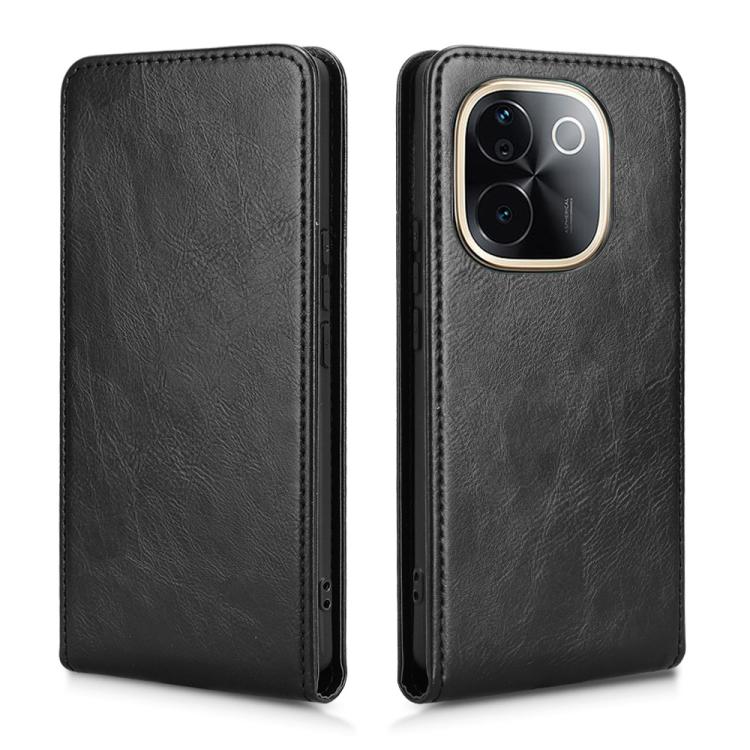 For vivo iQOO Z9s Pro / T3 Pro 5G India Magnetic Vertical Flip Leather Phone Case