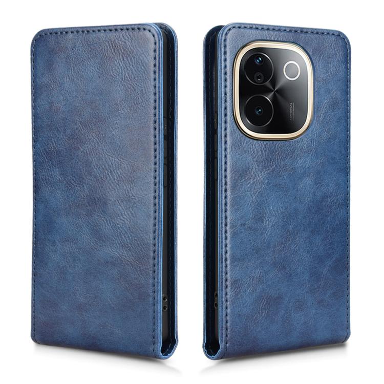 For vivo iQOO Z9s Pro / T3 Pro 5G India Magnetic Vertical Flip Leather Phone Case