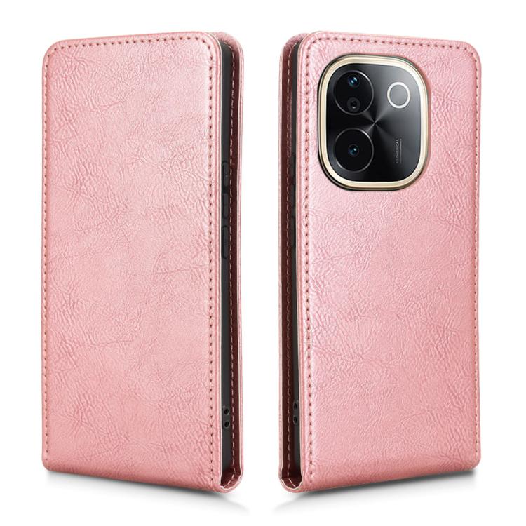 For vivo iQOO Z9s Pro / T3 Pro 5G India Magnetic Vertical Flip Leather Phone Case