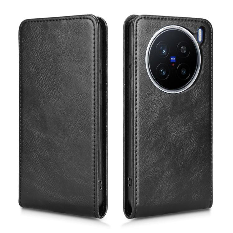 For vivo X200 5G Magnetic Vertical Flip Leather Phone Case