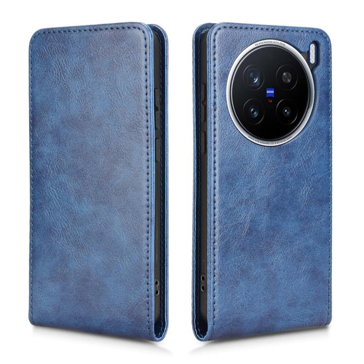 For vivo X200 5G Magnetic Vertical Flip Leather Phone Case
