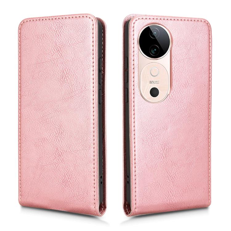 For vivo S19 5G Magnetic Vertical Flip Leather Phone Case