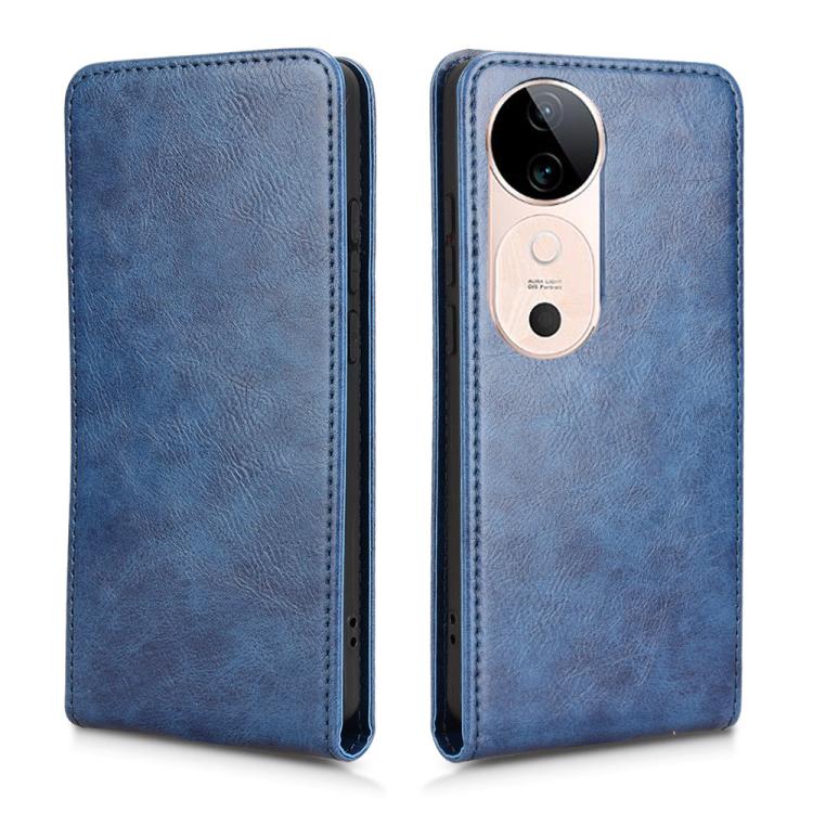 For vivo S19 Pro 5G Magnetic Vertical Flip Leather Phone Case