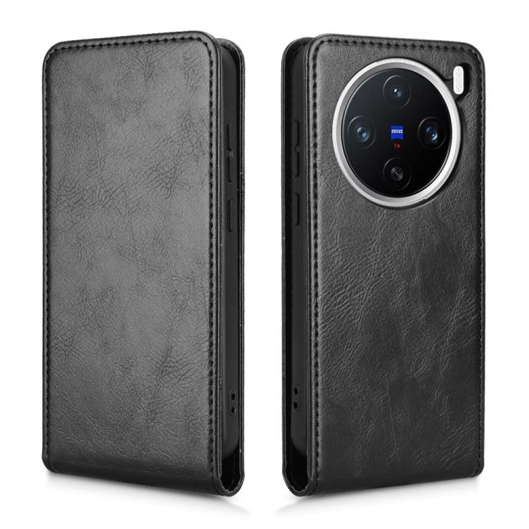 For vivo X200 Pro mini Magnetic Vertical Flip Leather Phone Case