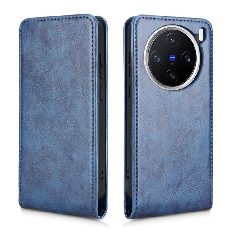 For vivo X200 Pro mini Magnetic Vertical Flip Leather Phone Case
