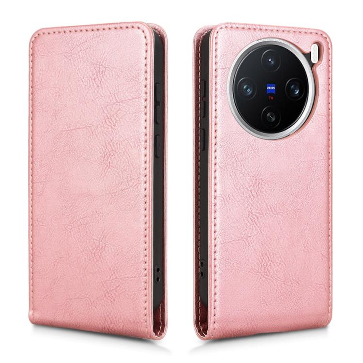 For vivo X200 Pro mini Magnetic Vertical Flip Leather Phone Case