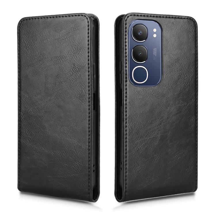 For vivo Y19s 4G Global / Y29 5G Indian Magnetic Vertical Flip Leather Phone Case