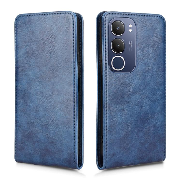 For vivo Y19s 4G Global / Y29 5G Indian Magnetic Vertical Flip Leather Phone Case