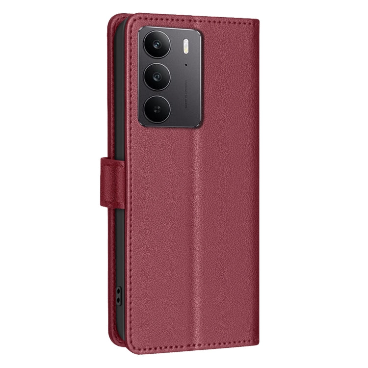 For Realme C75 4G Litchi Texture RFID Anti-theft Leather Phone Case
