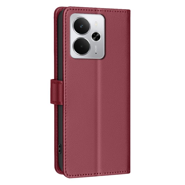 For Realme 14 5G Global Litchi Texture RFID Anti-theft Leather Phone Case
