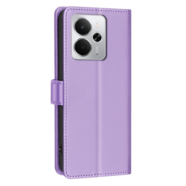 For Realme 14 5G Global Litchi Texture RFID Anti-theft Leather Phone Case