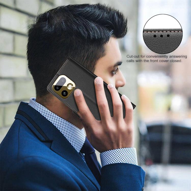 For Realme 16 Pro 5G Litchi Texture RFID Anti-theft Leather Phone Case