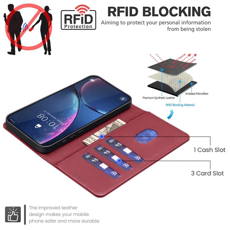 For Realme 16 Pro 5G Litchi Texture RFID Anti-theft Leather Phone Case