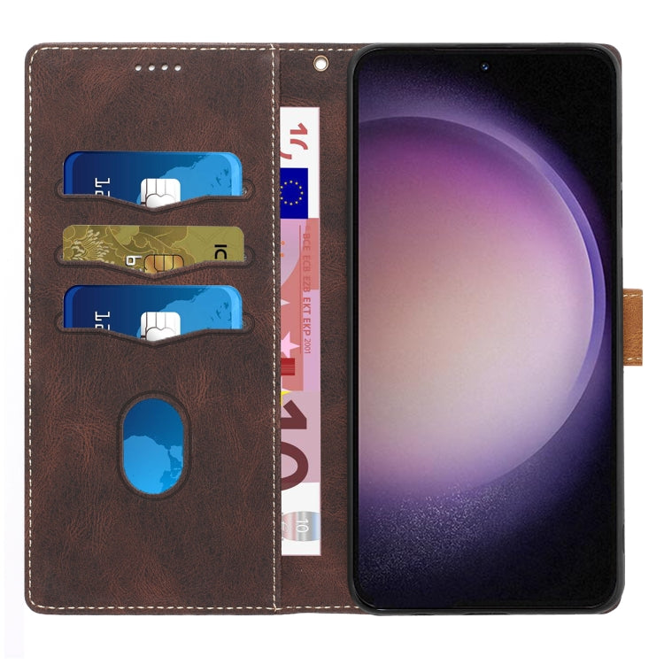 For Google Pixel 9 Pro XL Grid Stitching Leather Phone Case with Lanyard