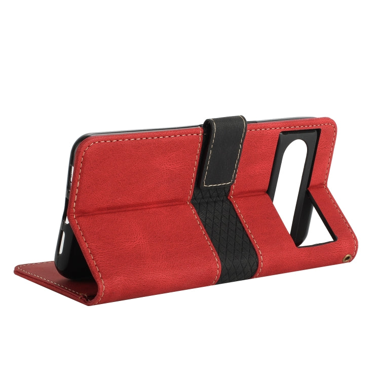 For Google Pixel 8 Pro Grid Stitching Leather Phone Case with Lanyard