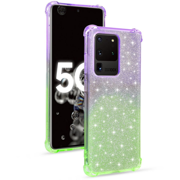For Samsung Galaxy S20 Ultra Gradient Glitter Powder Shockproof TPU Protective Case