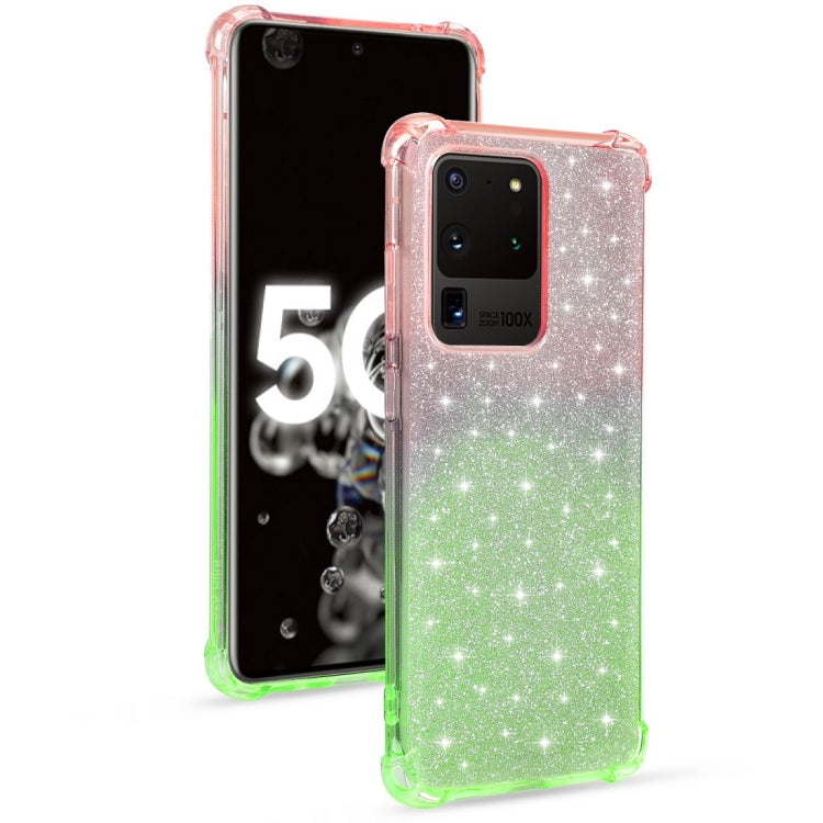 For Samsung Galaxy S20 Ultra Gradient Glitter Powder Shockproof TPU Protective Case