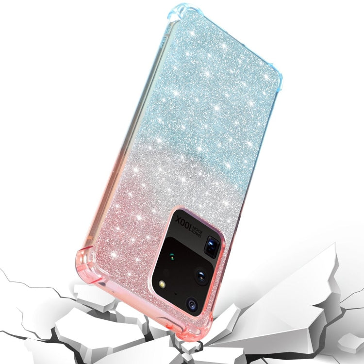 For Samsung Galaxy S20 Ultra Gradient Glitter Powder Shockproof TPU Protective Case