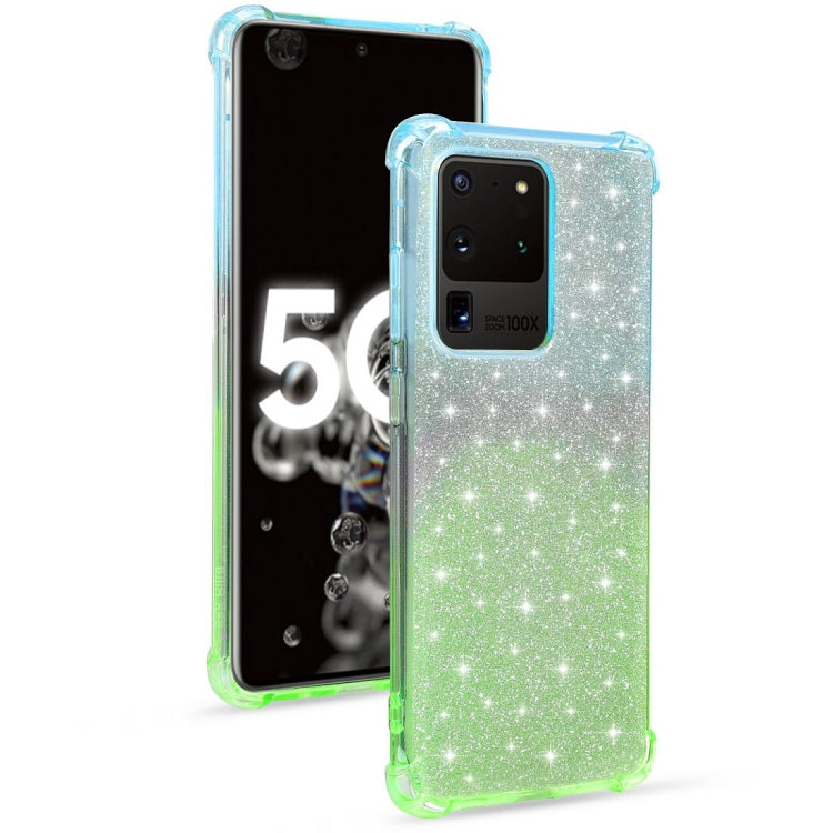 For Samsung Galaxy S20 Ultra Gradient Glitter Powder Shockproof TPU Protective Case