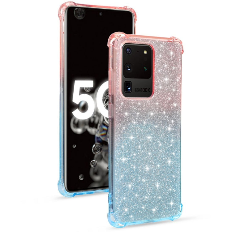 For Samsung Galaxy S20 Ultra Gradient Glitter Powder Shockproof TPU Protective Case