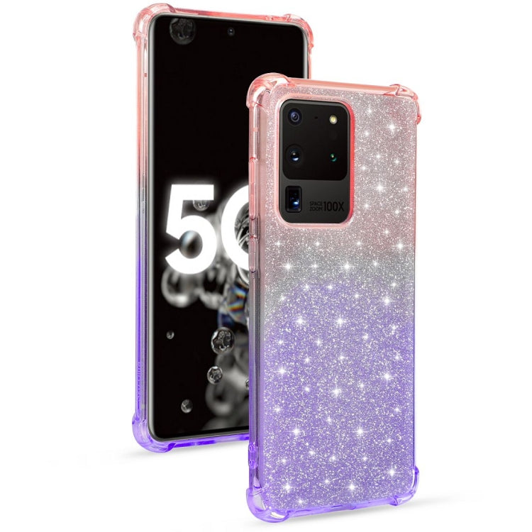 For Samsung Galaxy S20 Ultra Gradient Glitter Powder Shockproof TPU Protective Case