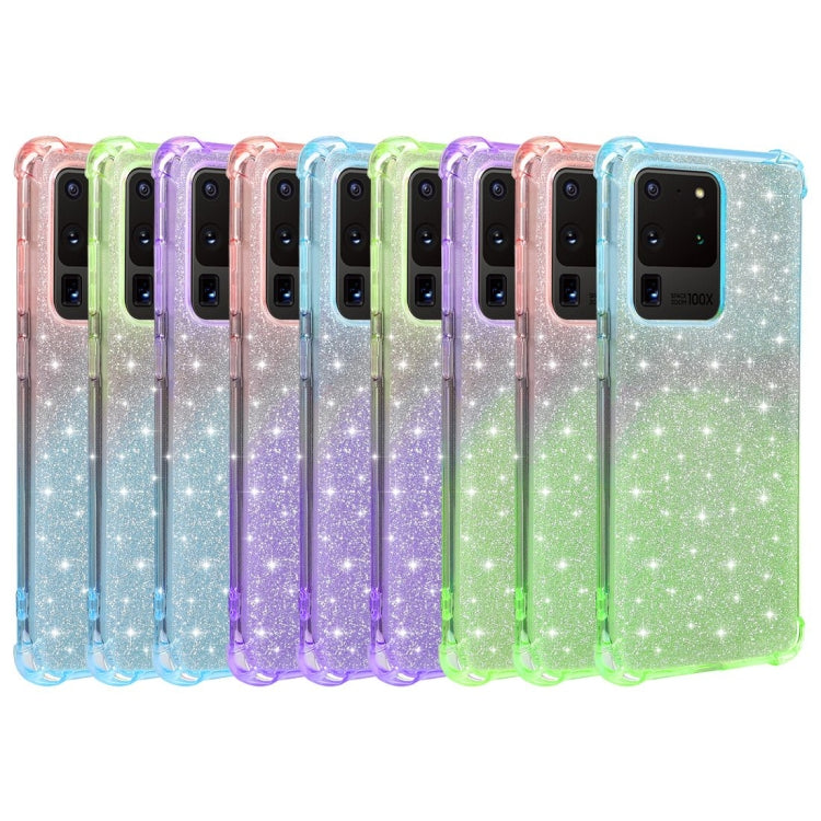 For Samsung Galaxy S20 Ultra Gradient Glitter Powder Shockproof TPU Protective Case