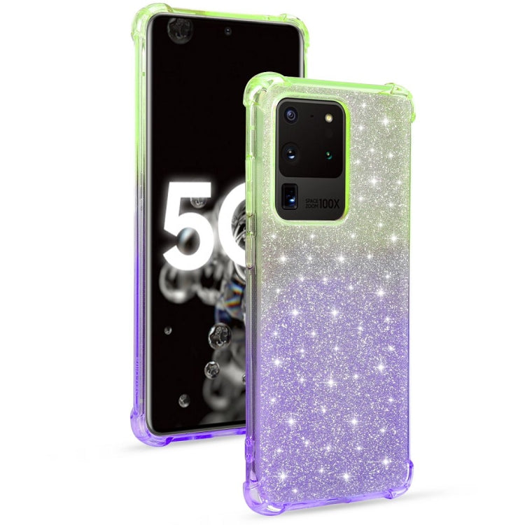 For Samsung Galaxy S20 Ultra Gradient Glitter Powder Shockproof TPU Protective Case