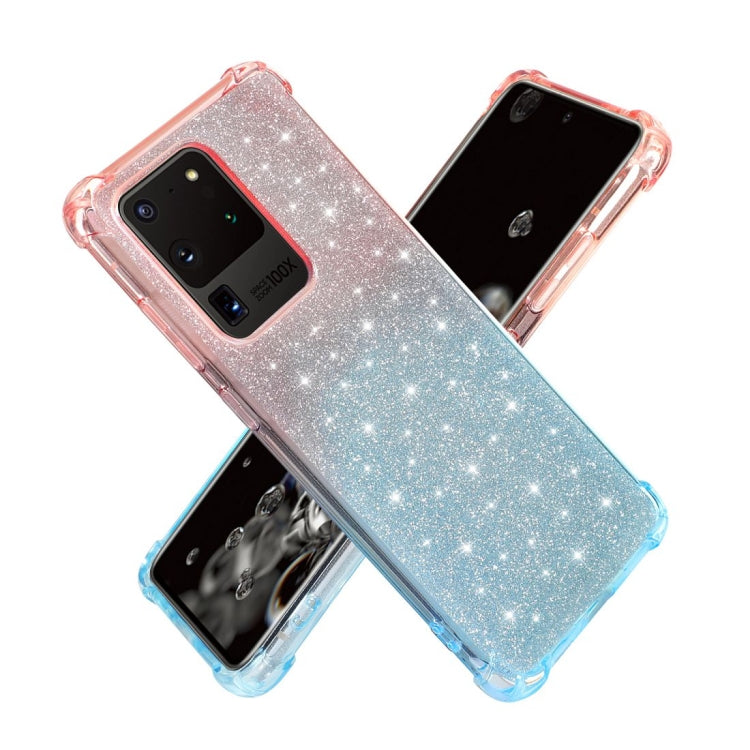 For Samsung Galaxy S20 Ultra Gradient Glitter Powder Shockproof TPU Protective Case