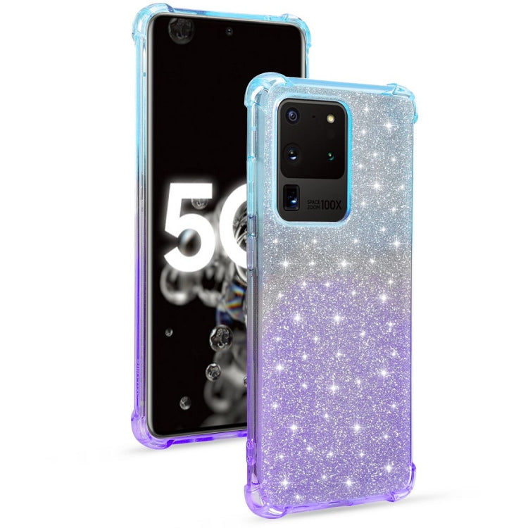 For Samsung Galaxy S20 Ultra Gradient Glitter Powder Shockproof TPU Protective Case
