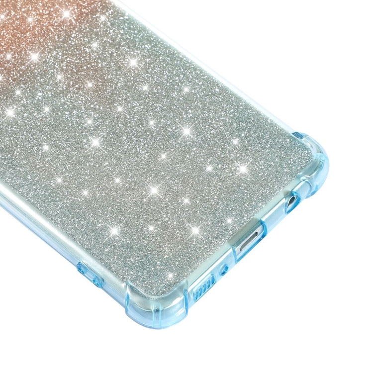 For Samsung Galaxy S10 Gradient Glitter Powder Shockproof TPU Protective Case