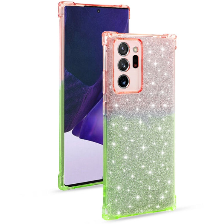 For Samsung Galaxy Note20 Ultra Gradient Glitter Powder Shockproof TPU Protective Case