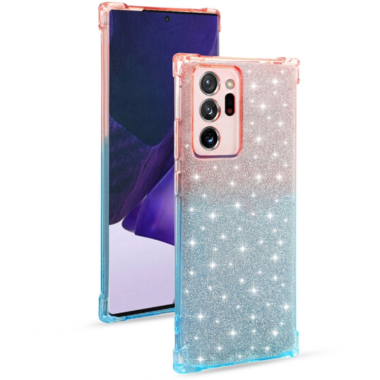 For Samsung Galaxy Note20 Ultra Gradient Glitter Powder Shockproof TPU Protective Case