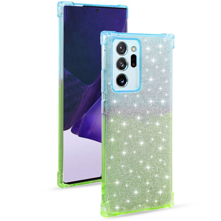 For Samsung Galaxy Note20 Gradient Glitter Powder Shockproof TPU Protective Case