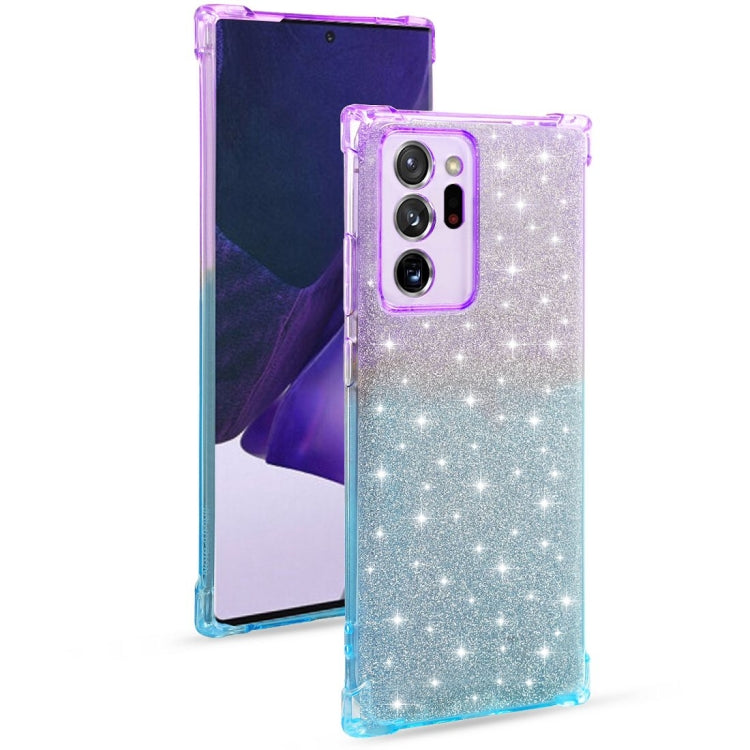 For Samsung Galaxy Note20 Gradient Glitter Powder Shockproof TPU Protective Case