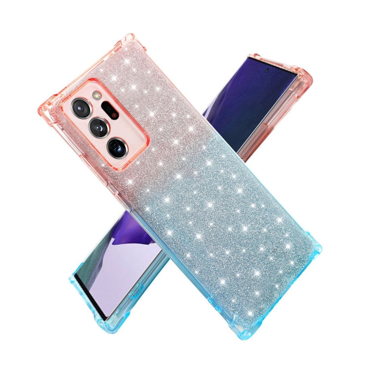 For Samsung Galaxy Note20 Gradient Glitter Powder Shockproof TPU Protective Case
