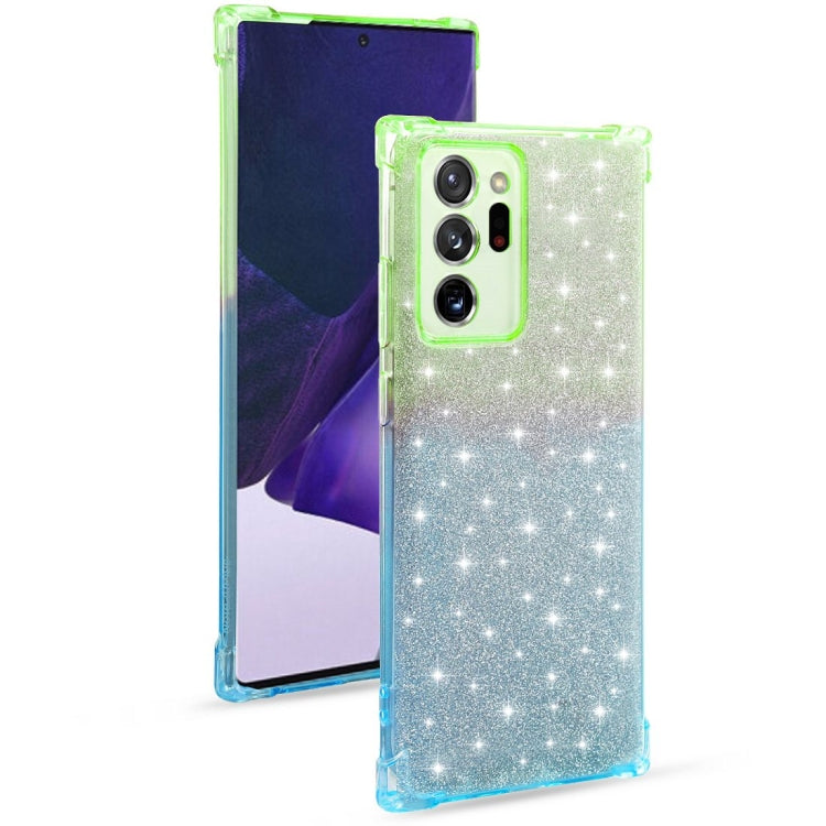For Samsung Galaxy Note20 Gradient Glitter Powder Shockproof TPU Protective Case