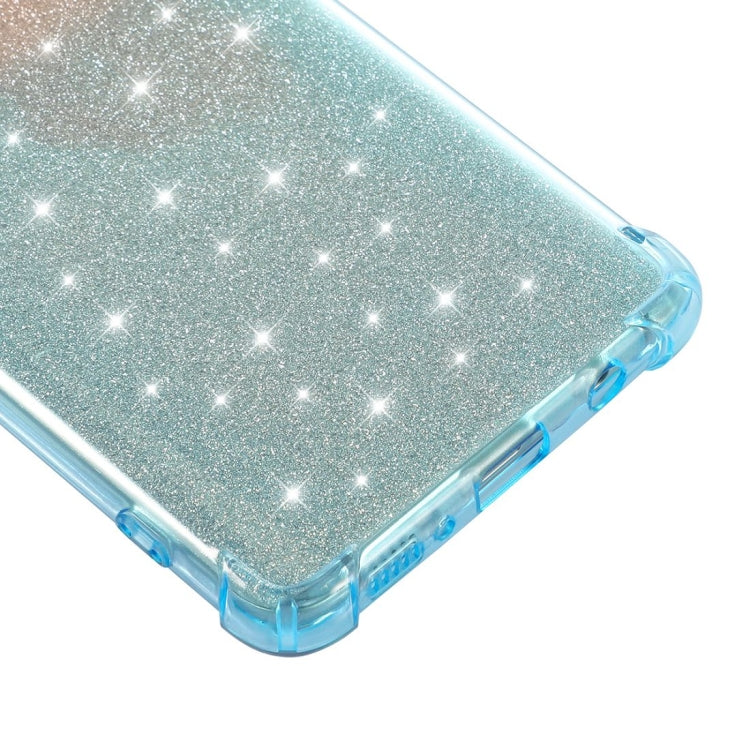 For Samsung Galaxy A51 4G Gradient Glitter Powder Shockproof TPU Protective Case