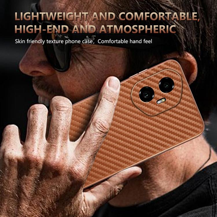 For Honor 300 AZNS Electroplated Edge Carbon Fiber Texture Phone Case