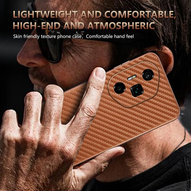 For Honor 300 Ultra AZNS Electroplated Edge Carbon Fiber Texture Phone Case