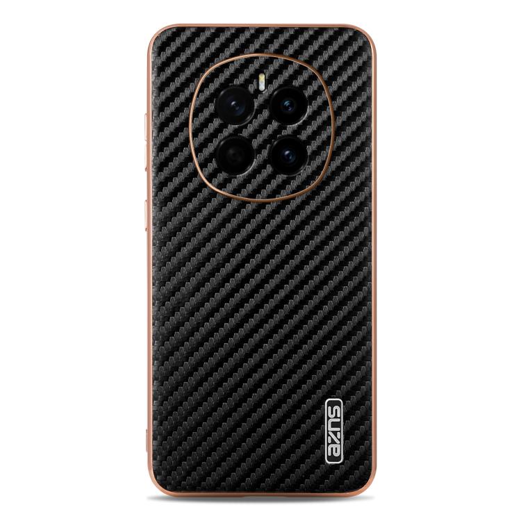 For Honor Magic7 AZNS Electroplated Edge Carbon Fiber Texture Phone Case