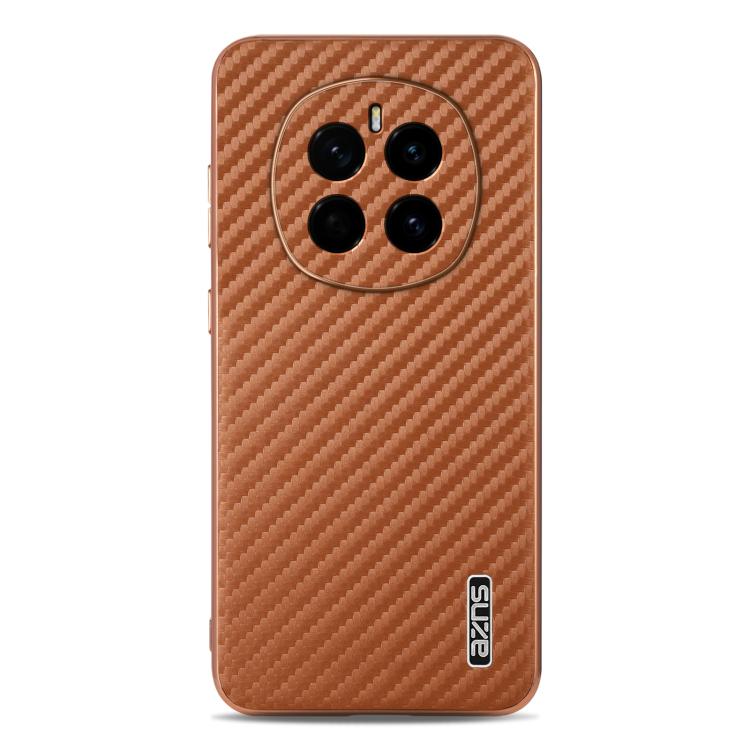 For Honor Magic7 AZNS Electroplated Edge Carbon Fiber Texture Phone Case