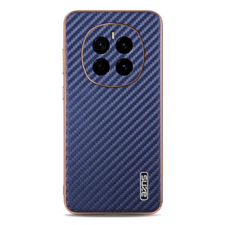 For Honor Magic7 AZNS Electroplated Edge Carbon Fiber Texture Phone Case