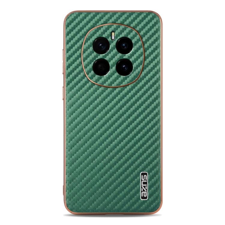 For Honor Magic7 AZNS Electroplated Edge Carbon Fiber Texture Phone Case