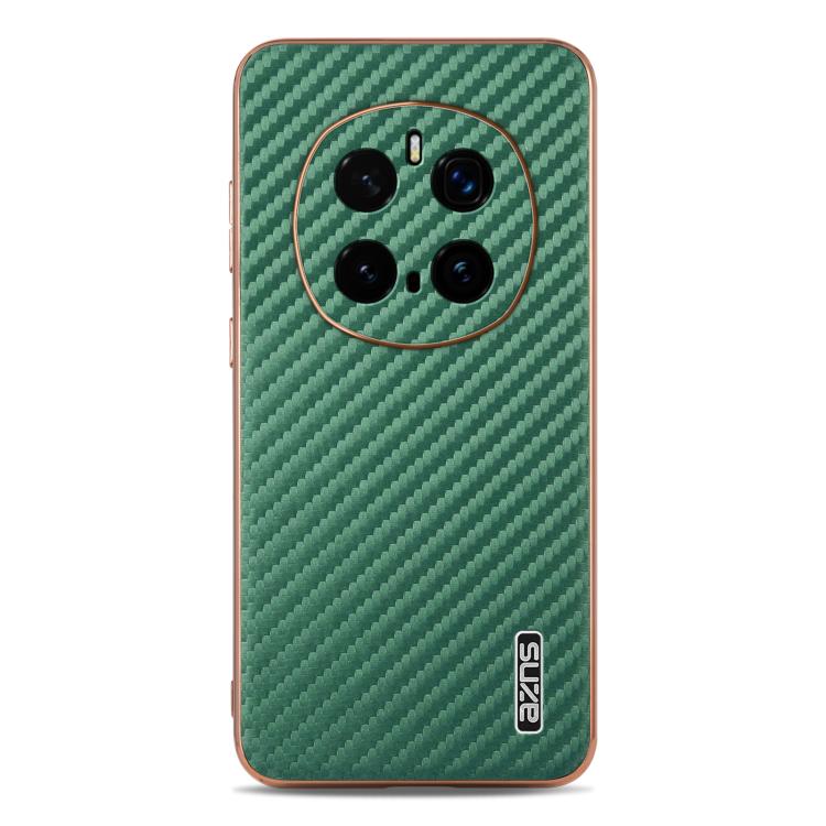 For Honor Magic7 Pro AZNS Electroplated Edge Carbon Fiber Texture Phone Case