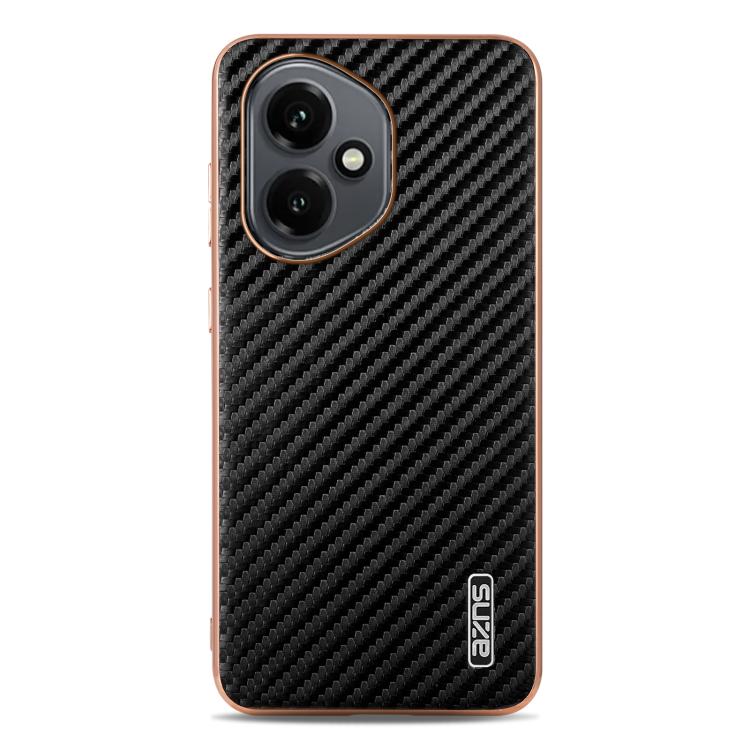 For Honor 400 Global 156.5mm AZNS Electroplated Edge Carbon Fiber Texture Phone Case
