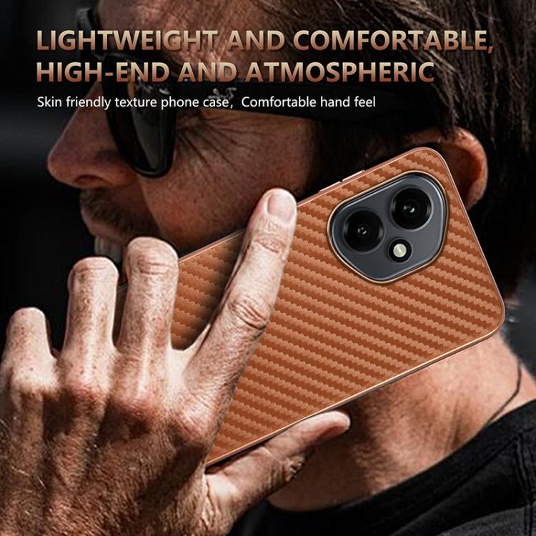 For Honor 400 Global 156.5mm AZNS Electroplated Edge Carbon Fiber Texture Phone Case