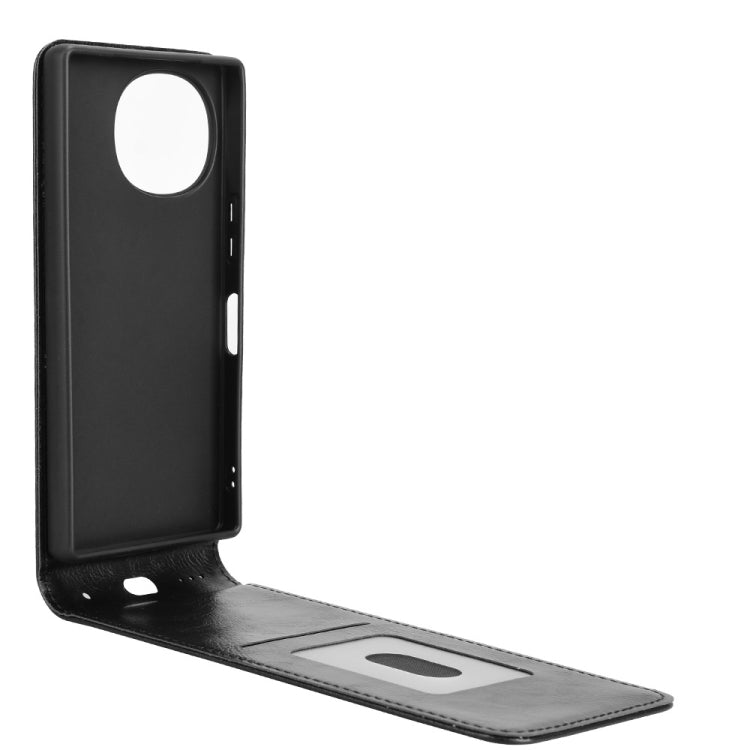 For Sharp Aquos R9 Magnetic Vertical Flip Leather Phone Case