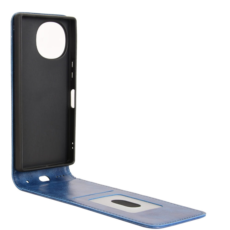 For Sharp Aquos R9 Magnetic Vertical Flip Leather Phone Case